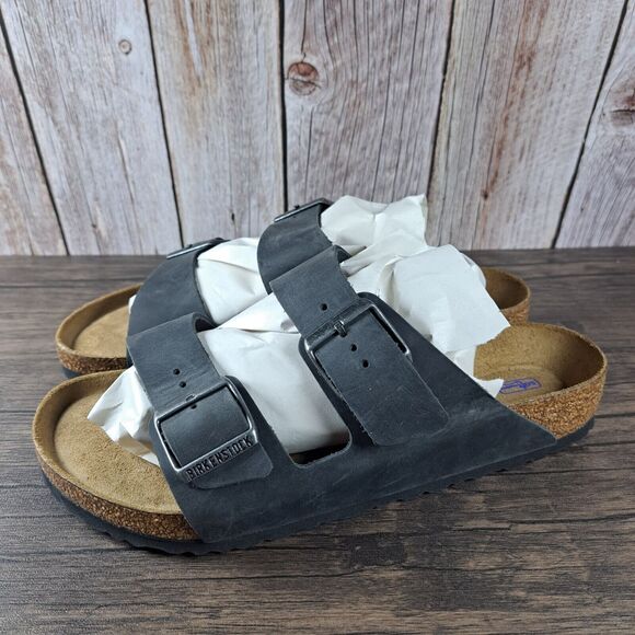 Birkenstock Shoes - Birkenstock Arizona Soft Footbed Slide Sandals Women's Sz 10 Men's 8 EU41 (READ)